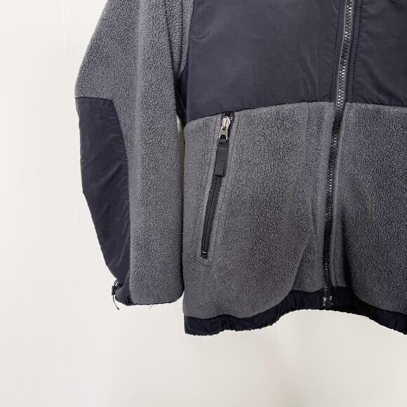 The North Face Boys Denali Fleece Jacket Gray Black Colorblock Medium M Full Zip - Picture 4 of 13